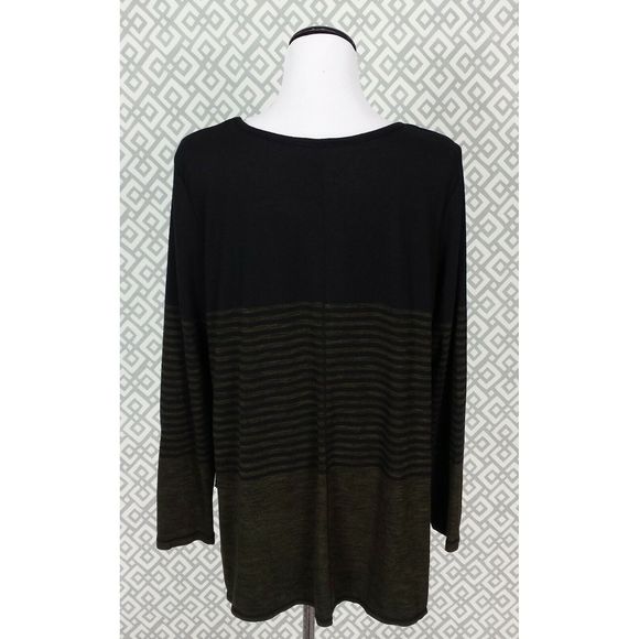 MSSP Max Flowing Striped Blouse Loose Fit Top XL - Picture 3 of 6